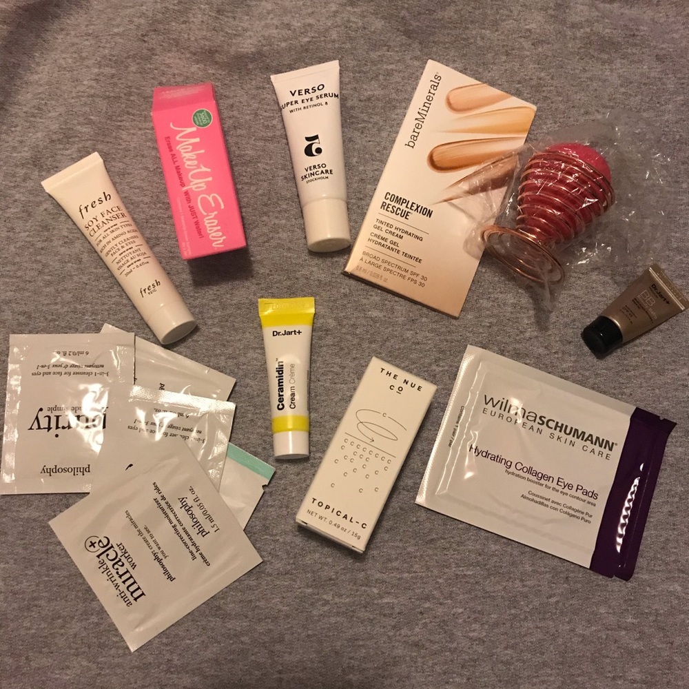 9 item skincare bundle +5 samples